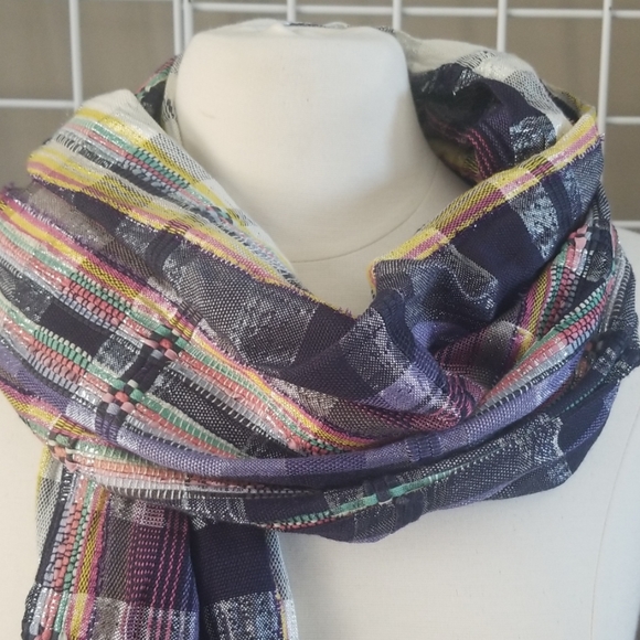 Madewell Accessories - Madewell Oversized Metallic Accented Woven Scarf